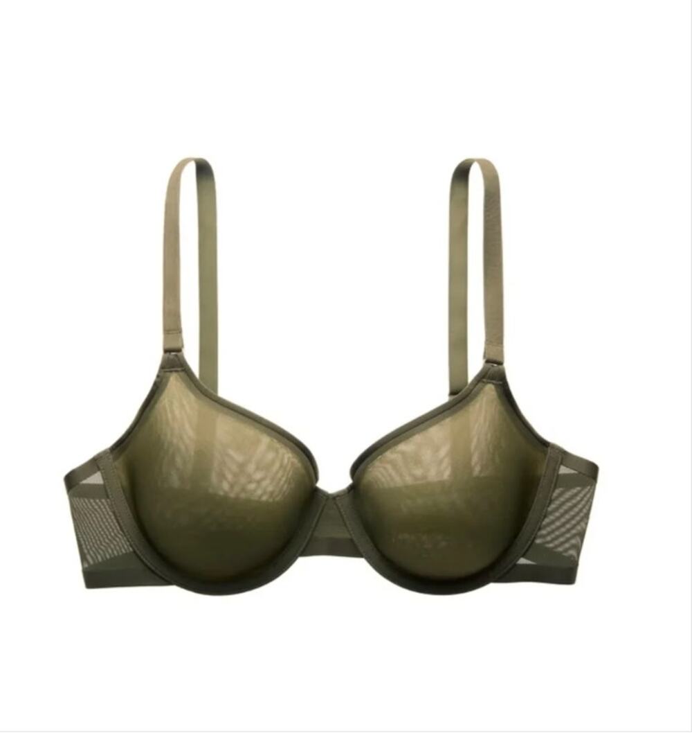 Cuup Moss Green The Demi Bra 38C Underwire Spacer T-Shirt